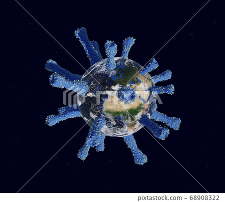 The planet Earth transform to coronavirus on The planet Earth transform to coronavirus on 68908322