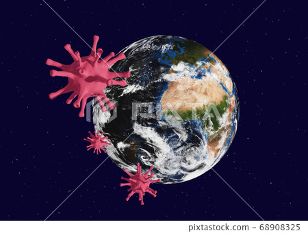 Coronavirus takes earth population under control. Coronavirus takes earth population under control. 68908325