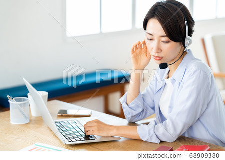 遠程辦公女性中生活生活方式休閒 68909380