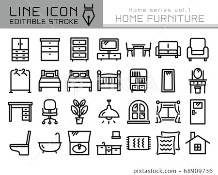 Line Icon Home系列Vol.1家具內飾 68909736