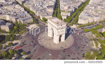 Champs-Élysées from Above, Taken from atop the Arc de Triom…