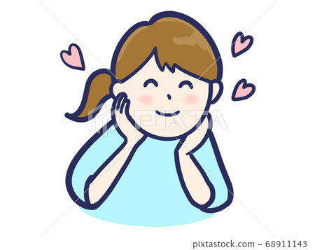 A woman with a happy expression 68911143