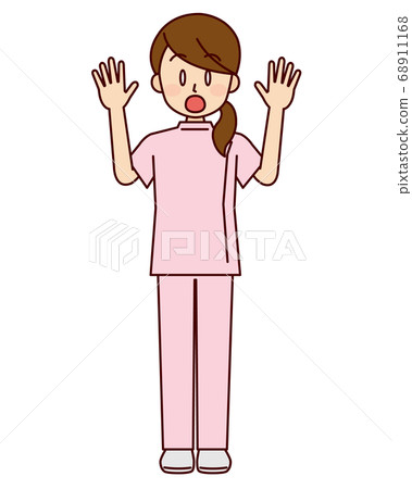 Surprised female nurse Surprised female nurse 68911168