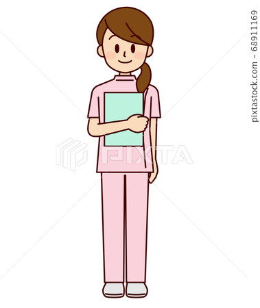Female nurse with chart Female nurse with chart 68911169