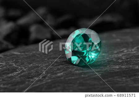 Green emerald oriental sapphire gemstone. 68911571