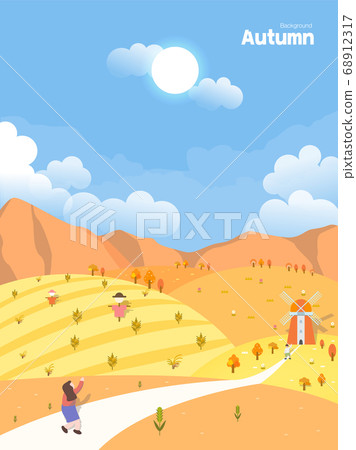Character autumn emotion illustration 04 68912317