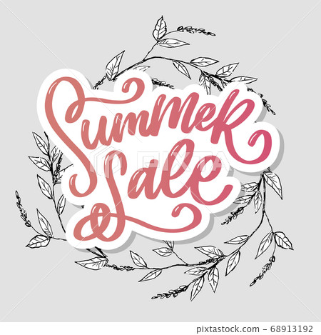 Trendy floral vector template. Summer flowers and 68913192