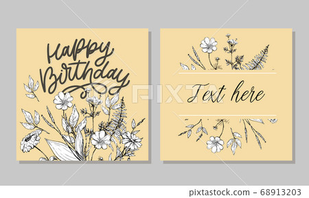 Happy Birthday lettering calligraphy slogan 68913203