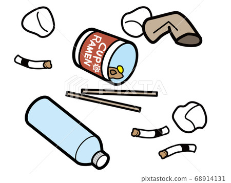 Trash scattered 68914131