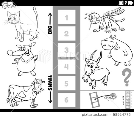 find biggest and smallest animal game coloring 68914775