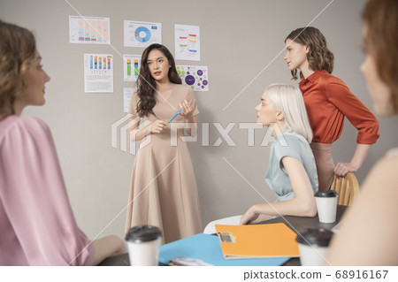 Business Foreigners and Asians 68916167