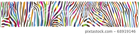 Background with multicolored Zebra skin 68919146