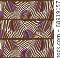 Background with colorful Zebra skin 68919157