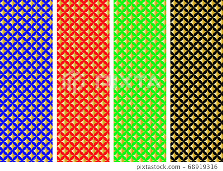 Japanese pattern material Colorful cloisonne pattern Golden base Japanese pattern material Colorful cloisonne pattern Golden base 68919316