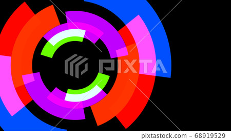 CG circle Multiple overlapping half circles CG circle Multiple overlapping half circles 68919529