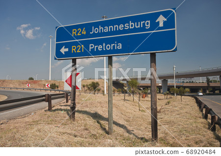 Road sign directions by car from or Tambo airport Road sign directions by car from or Tambo airport 68920484