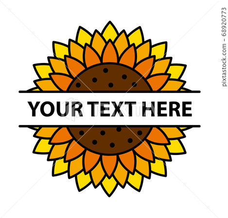 Sunflower vector cartoon icon for print design. Vector illustration flower on white background. Isolated cartoon icon sunflower. 68920773