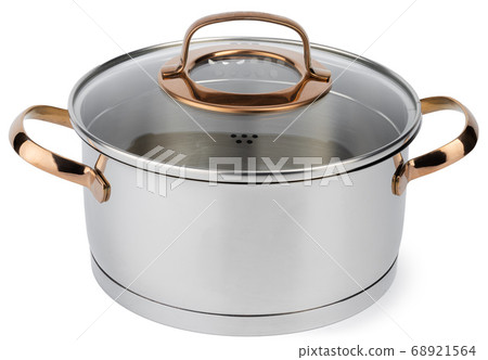 New metal cooking pot isolated on white New metal cooking pot isolated on white 68921564