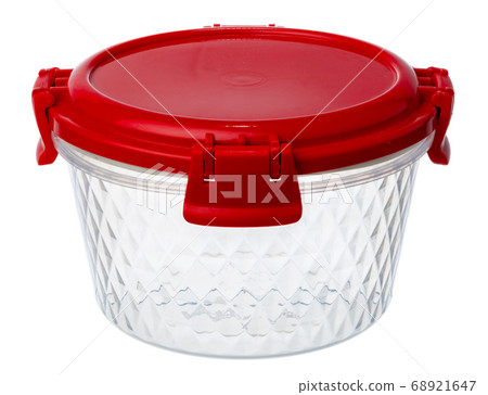 Plastic storage container for food isolated on white 68921647