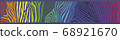 Background with multicolored Zebra skin 68921670