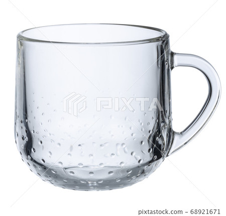 Empty glass cup isolated on white background Empty glass cup isolated on white background 68921671