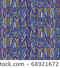 Seamless pattern with multicolored Zebra skin 68921672
