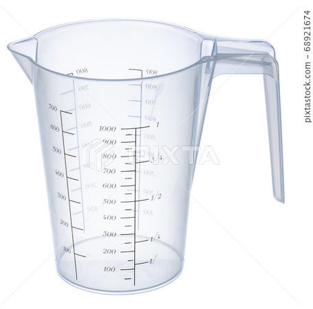 Empty beaker isolated on white background close up Empty beaker isolated on white background close up 68921674