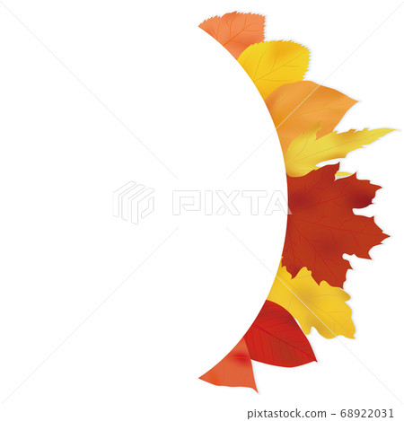 秋天的葉子的框架圍成一圈 秋天的葉子的框架圍成一圈 68922031