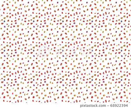 Red, orange dot background autumn pattern (crayon handwriting) 68922394