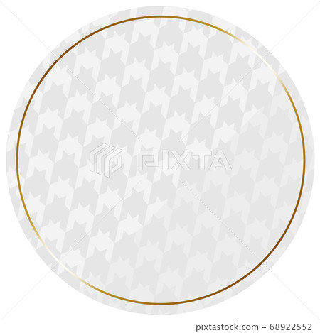 Round frame White & Gold Houndstooth all over Round frame White & Gold Houndstooth all over 68922552