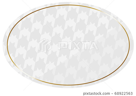Oval frame White & Gold Houndstooth all over Oval frame White & Gold Houndstooth all over 68922563