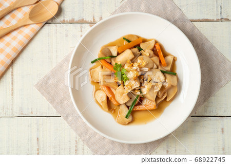 Stir Fried Mushrooms (Pleurotus Eryngii (King Oyster Mushroom)) Stir Fried Mushrooms (Pleurotus Eryngii (King Oyster Mushroom)) 68922745