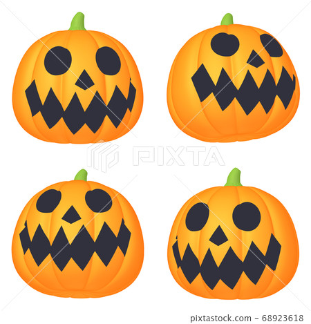 Halloween pumpkin haunted plastic color (2) 4 piece set 68923618