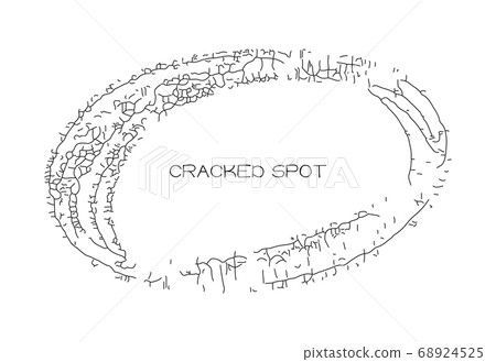 Cracked ink line circle or broken glass vector - Stock Illustration ...