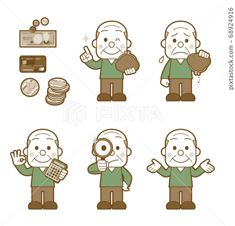 Senior man money management simple Senior man money management simple 68924916