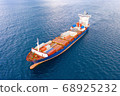 Large Container ship at Sea, Aerial image. 68925232