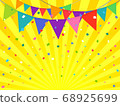 Garland and confetti radial event campaign background 68925699