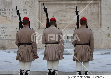 Evzones uniform, the costume of an elite Greek soldier 68925753