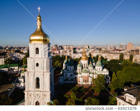 Saint Sophia's Cathedral in Kyiv, Ukraine. Aerial view Saint Sophia's Cathedral in Kyiv, Ukraine. Aerial view 68925876