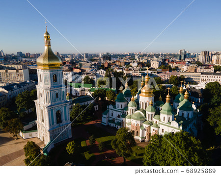 Saint Sophia's Cathedral in Kyiv, Ukraine. Aerial view Saint Sophia's Cathedral in Kyiv, Ukraine. Aerial view 68925889