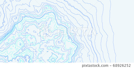 Contour lines of a mountainous landscape Contour lines of a mountainous landscape 68926252