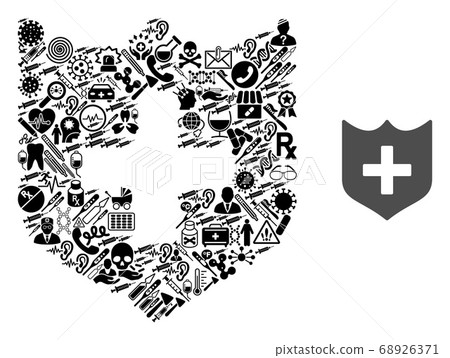 Collage Medical Shield from Healthcare Items 68926371