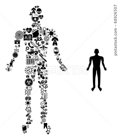 Collage Human Body from Medic Items 68926507