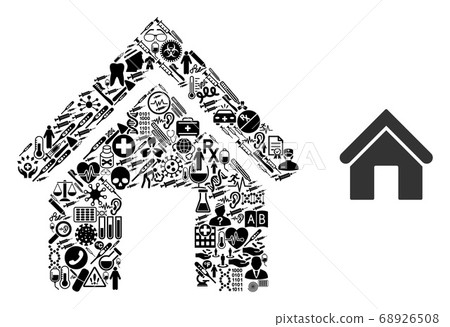 Collage House from Medicine Icons 68926508