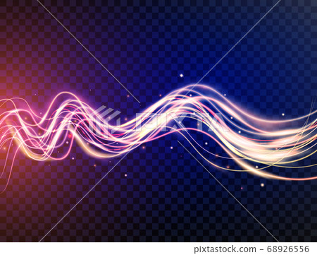 Futuristic waves in speed motion. Blue and violet 68926556