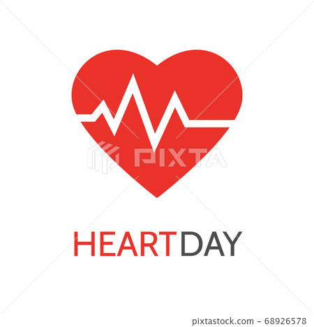Heartbeat icon in flat style for medical apps and Heartbeat icon in flat style for medical apps and 68926578