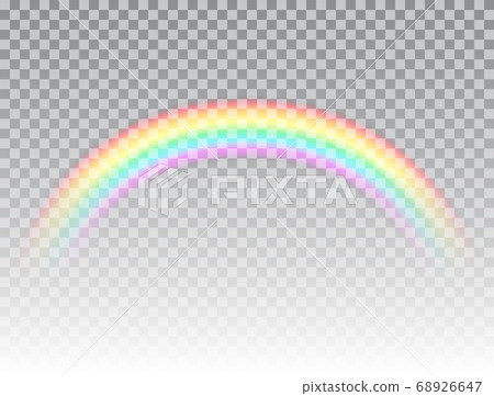 Realistic rainbow isolated on transparent Realistic rainbow isolated on transparent 68926647