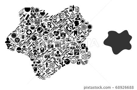 Mosaic Dirt Spot of Medic Icons 68926688