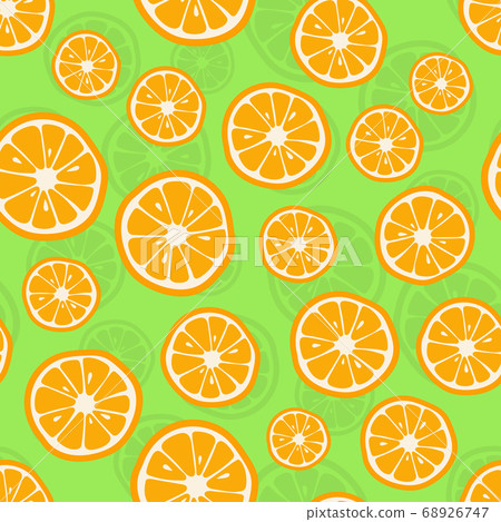 Oranges seamless pattern. Citrus background with 68926747