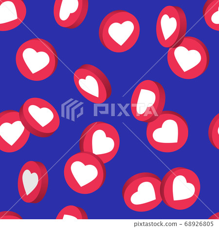 Social network symbol seamless pattern. Like and 68926805